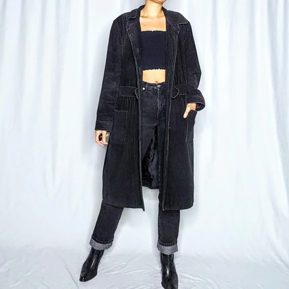 🛑 SOLD 🛑 Wide wale corduroy long vintage jacket - Picture 5 of 8